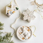 Ceramic Christmas Snowman House Pendant - Festive Ornaments for Decoration 5