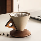 Ceramic Coffee Mug 250ml - Durable Design with Wooden Handle & Coaster 4