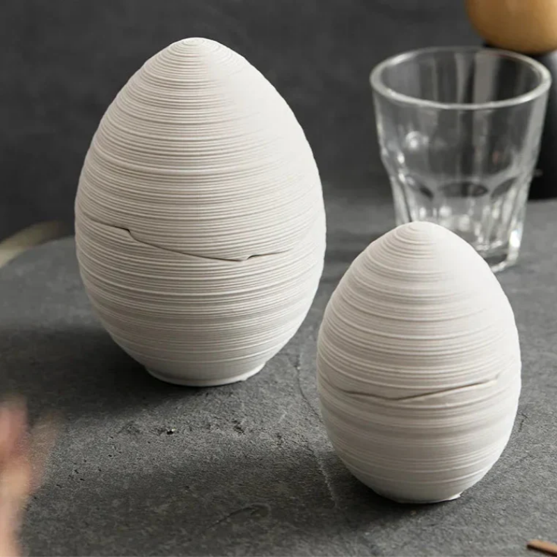 Ceramic Egg Shape Bowl - Stylish Minimalist Design For Kitchen Decor 0