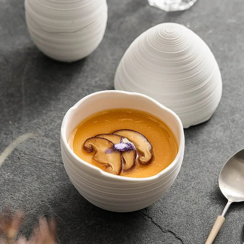 Ceramic Egg Shape Bowl - Stylish Minimalist Design For Kitchen Decor 2