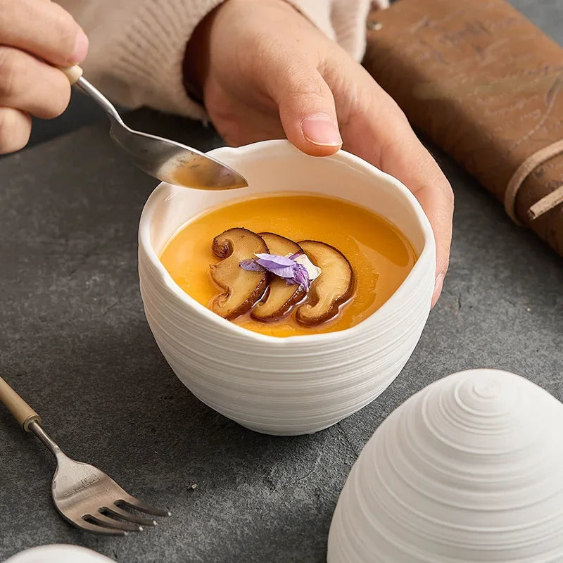 Ceramic Egg Shape Bowl - Stylish Minimalist Design For Kitchen Decor 3