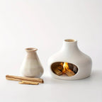 Ceramic Mini Fireplace for Meditation and Home Decor – Chimney-Style Smoke Burner, Elegant Heat-Safe Design 2