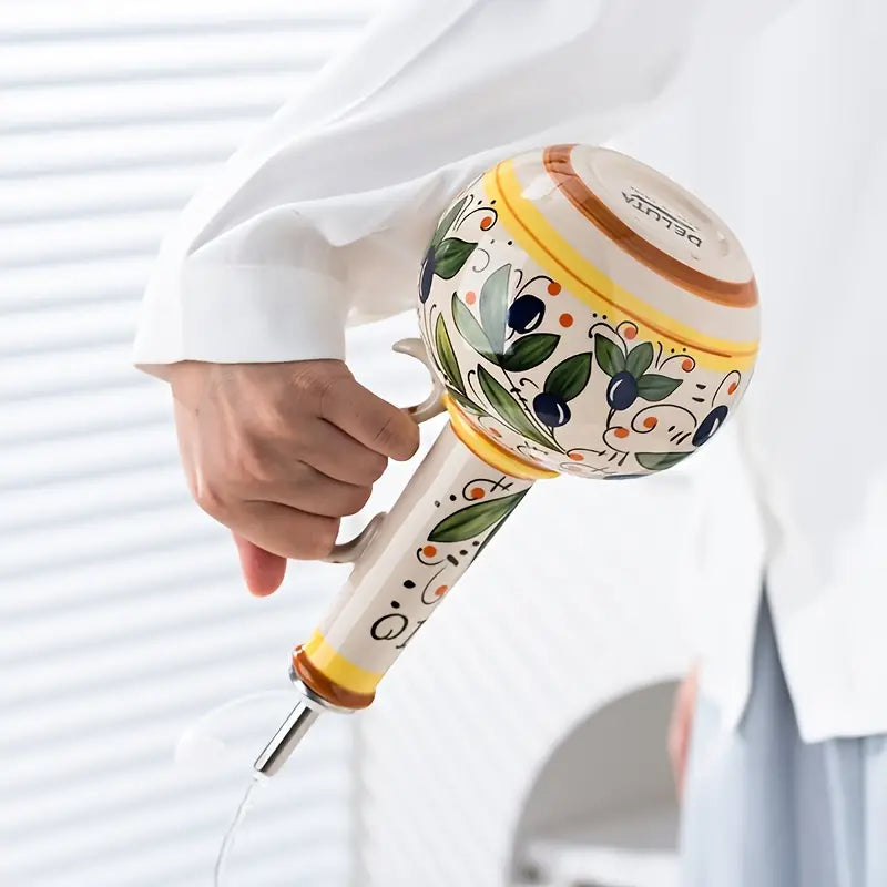 Oil Dispenser Bottle Ceramic 700ml Stainless Steel Spout Floral 6