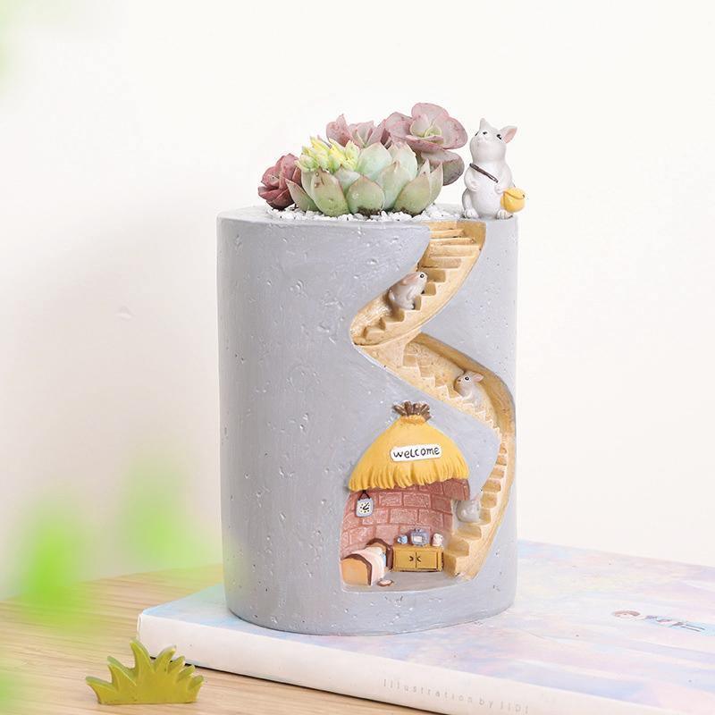 Ceramic Planter Pot - Whimsical Flower Pot for Indoor Plants 2