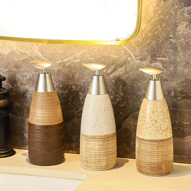 Ceramic Soap Dispenser - Elegant Design for Kitchen & Hand Soap Use 8