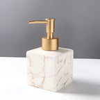 Ceramic Soap Dispenser - Elegant Marble Design for Kitchen & Bathroom 0