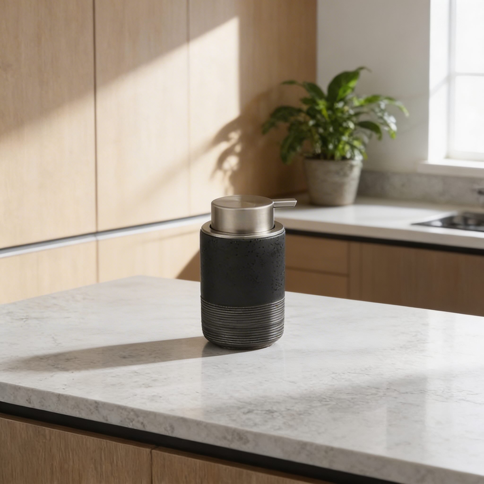 Ceramic Soap Dispenser - Elegant Matte Finish & Easy Refilling 10.1 Fl Oz 3