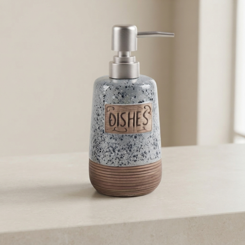 Ceramic Soap Dispenser Pump Terrazzo Design 01