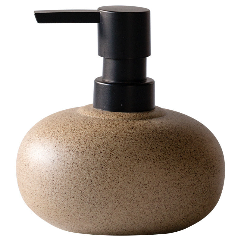 Ceramic Soap Dispenser for Kitchen and Bathroom – 10 oz Natural Stoneware Design with Smooth Pump Mechanism 4