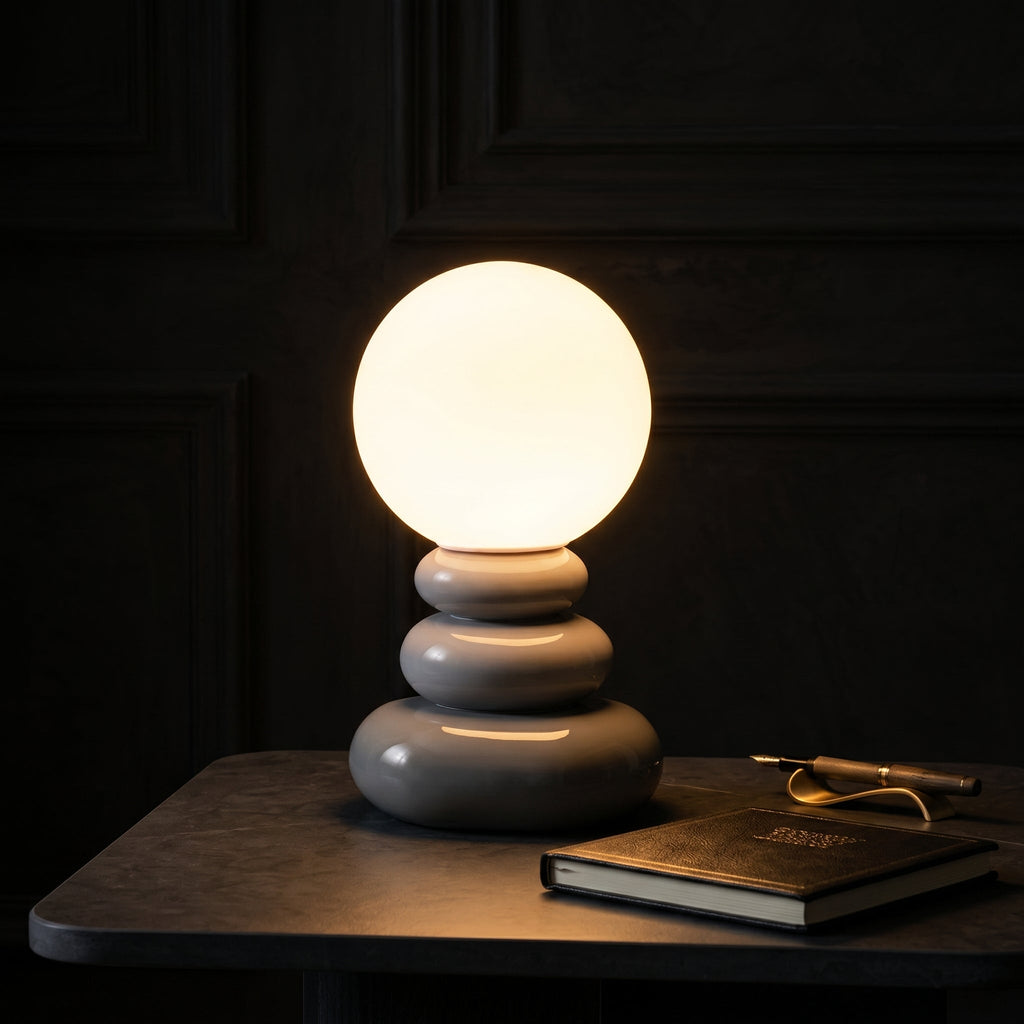 Ceramic Table Lamp - Modern USB-Powered Design for Bedroom & Desk 0