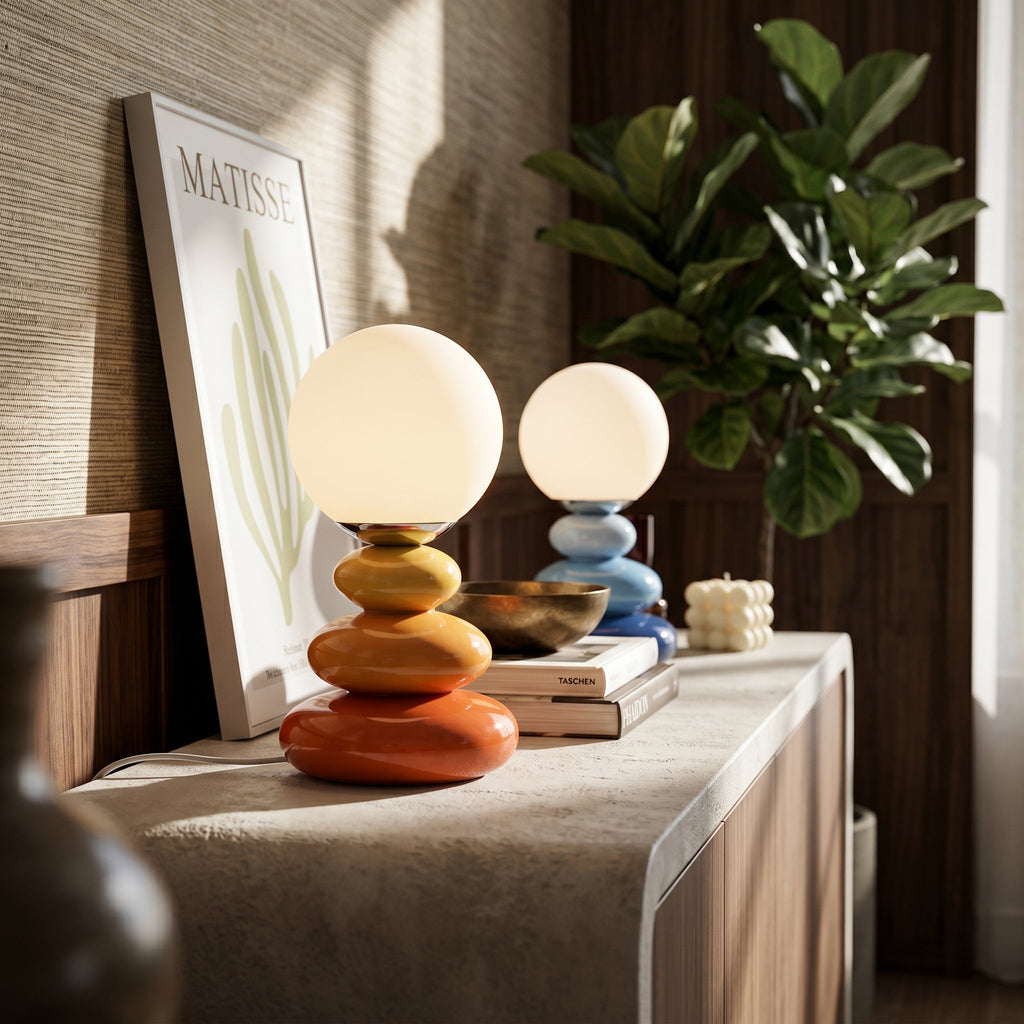 Ceramic Table Lamp - Modern USB-Powered Design for Bedroom & Desk 2