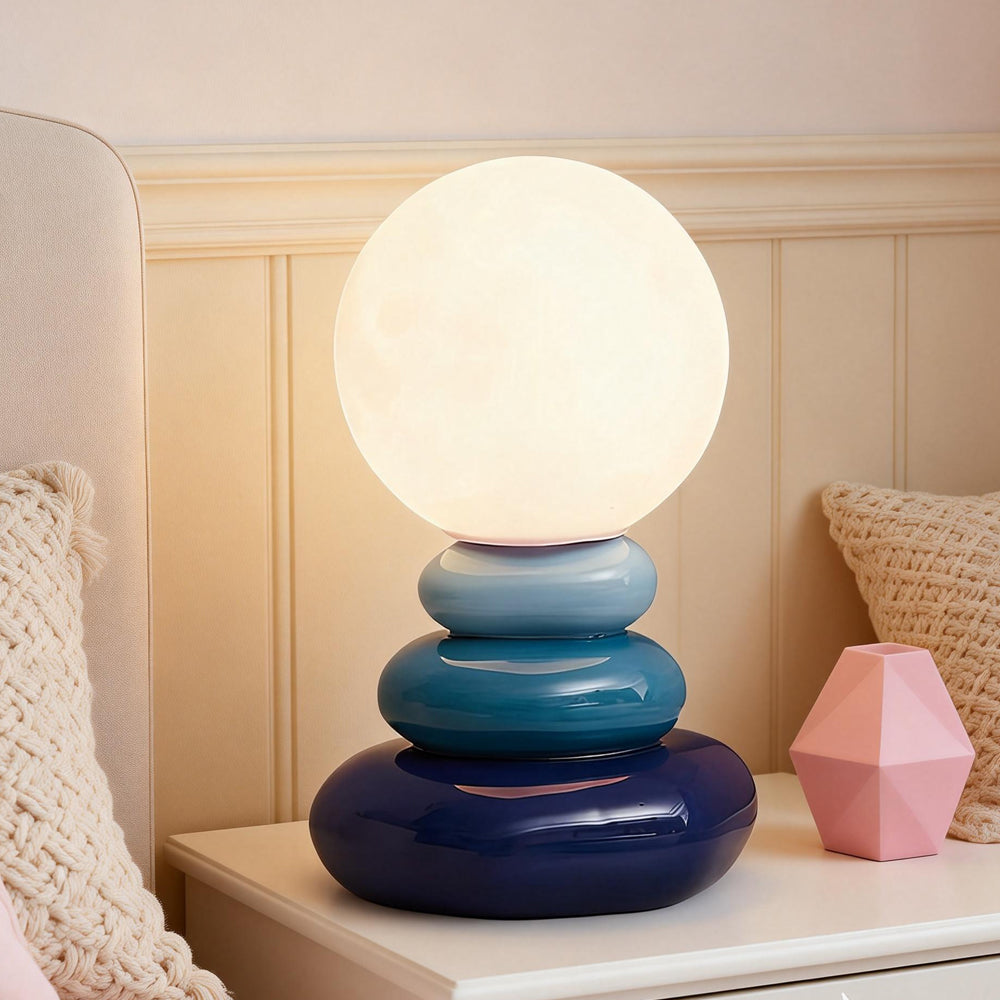 Ceramic Table Lamp - Sculptural Design for Minimalist Bedroom or Living Room 1
