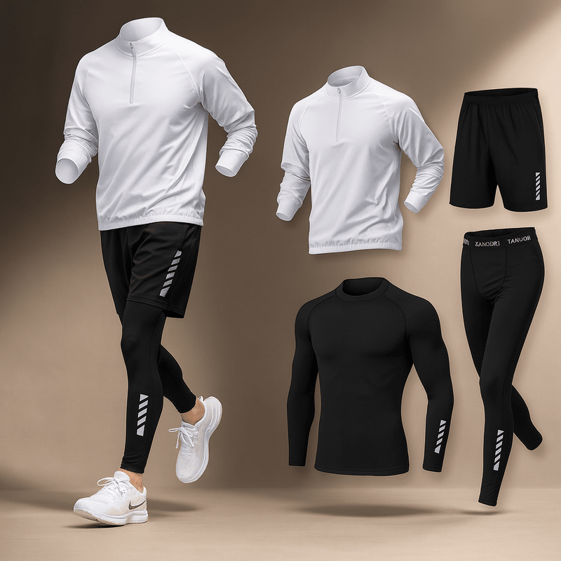 4-Piece Training Set Lightweight Breathable Sportswear