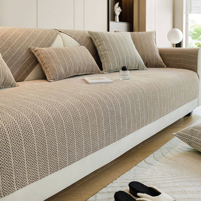 Chenille Sofa Cover - Pet-Friendly Protection & Easy Care for Couches 1