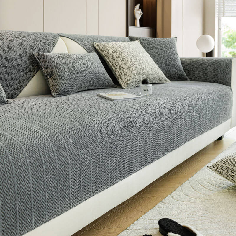Chenille Sofa Cover - Pet-Friendly Protection & Easy Care for Couches 2