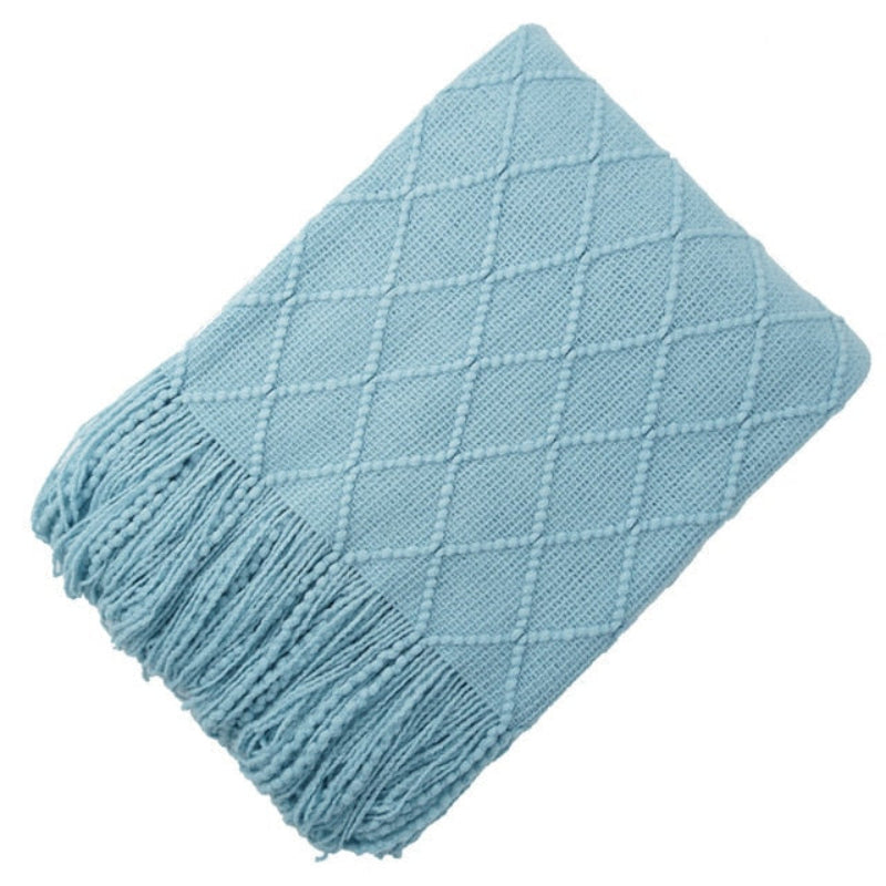 Chevron Throw Blanket with Tassels – Soft Acrylic Blanket in Multiple Colors and Sizes for Cozy Home Decor 13