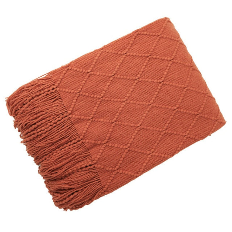 Chevron Throw Blanket with Tassels – Soft Acrylic Blanket in Multiple Colors and Sizes for Cozy Home Decor 15