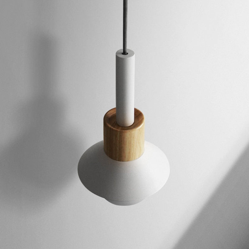 Chic Metal and Wood Pendant Lights with Adjustable Cord – Vibrant Kitchen Pendant Lighting in White, Pink, Mint, and Yellow 6