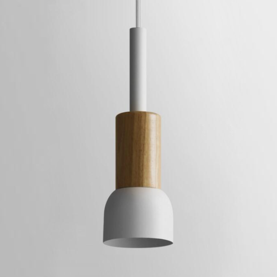 Chic Metal and Wood Pendant Lights with Adjustable Cord – Vibrant Kitchen Pendant Lighting in White, Pink, Mint, and Yellow 8