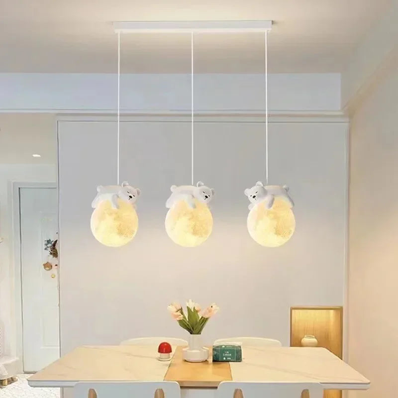 Children's Hanging Lamp - Cozy Bear & Rabbit Design for Dreamy Rooms 3