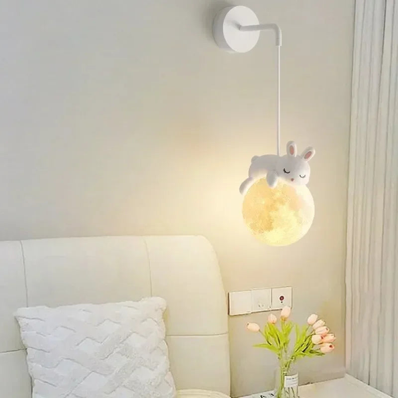 Children's Hanging Lamp - Cozy Bear & Rabbit Design for Dreamy Rooms 4