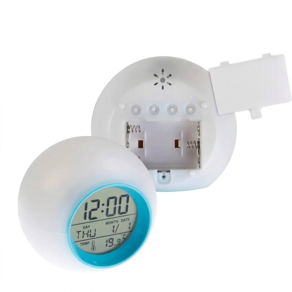 Childrens Alarm Clock Digital LED Night Light Snooze Function 01