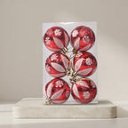 Christmas Baubles 6 Piece Snowflake Pattern 1