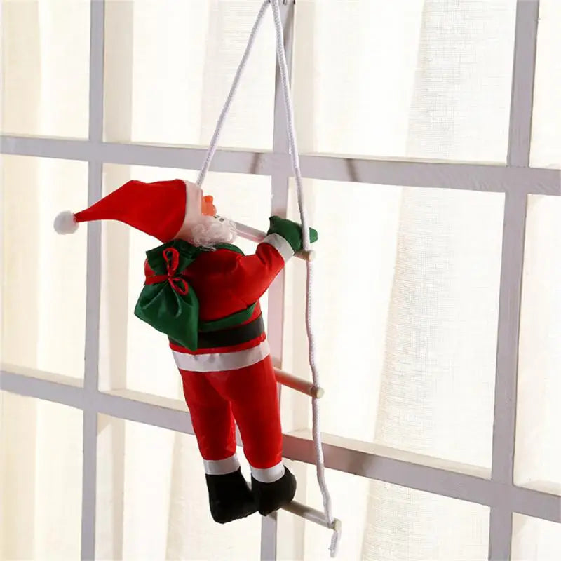 Christmas Climber Doll - Cheerful Santa Decoration for Tree & Walls 0