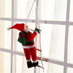 Christmas Climber Doll - Cheerful Santa Decoration for Tree & Walls 0
