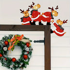 Wooden Christmas Reindeer Door Frame Decoration Gift Design 7