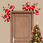 Wooden Christmas Reindeer Door Frame Decoration Gift Design 5
