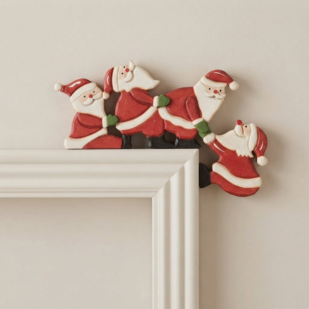 Wooden Christmas Reindeer Door Frame Decoration Gift Design 1