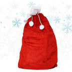 Christmas Gift Bag Red Drawstring Reusable Holiday Gift Packaging
