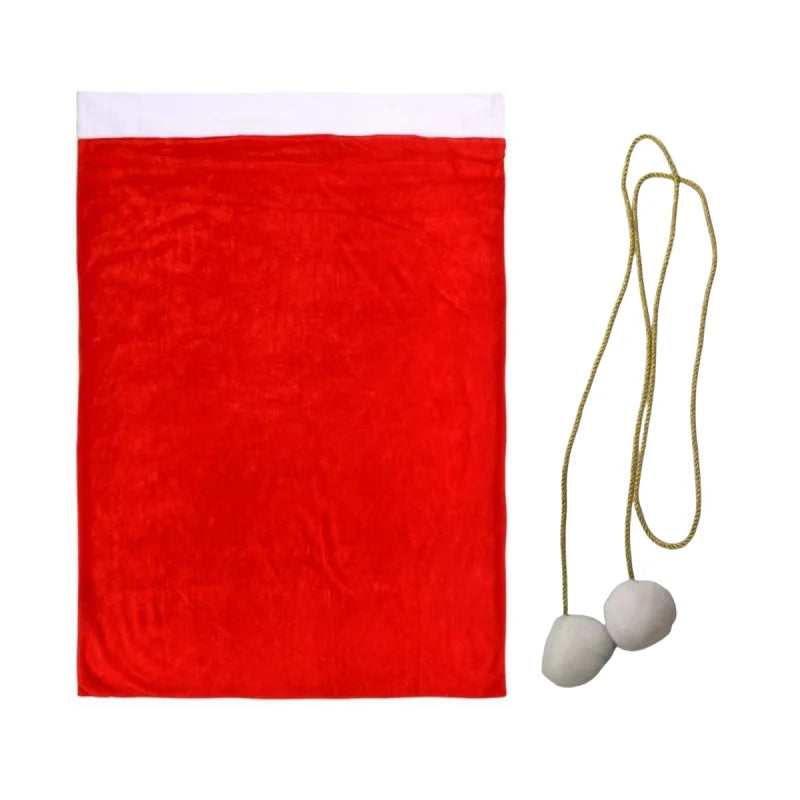 Christmas Gift Bag Red Drawstring Reusable Holiday Gift Packaging
