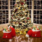 Christmas Gift Bag Red Drawstring Reusable Holiday Gift Packaging