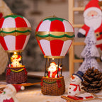 Christmas Hot Air Balloon Ornament - LED Light & Festive Design 7