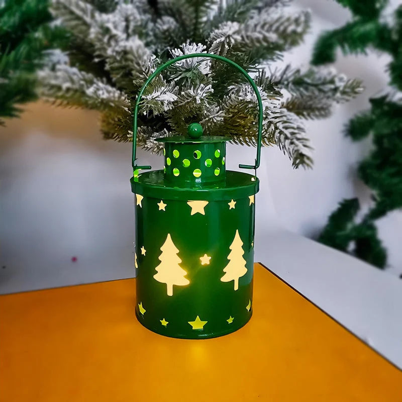 Decorative Christmas Lanterns Metal Snowflake Reindeer9