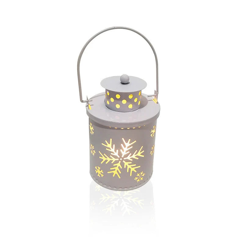 Decorative Christmas Lanterns Metal Snowflake Reindeer 10