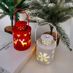 Decorative Christmas Lanterns Metal Snowflake Reindeer 5