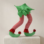 Christmas Plush Party Legs Green and Red Indoor Decoration 1