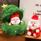 Festive Christmas Stuffed Animals with Santa Reindeer and Tree Designs 2