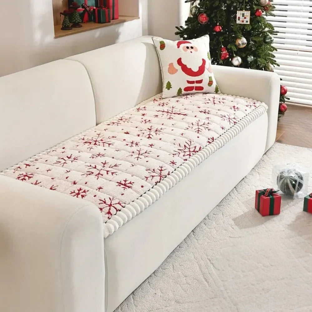 Padded Christmas Sofa Cushion Quilted Winter Pattern 5