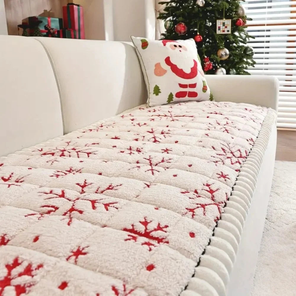 Padded Christmas Sofa Cushion Quilted Winter Pattern 4