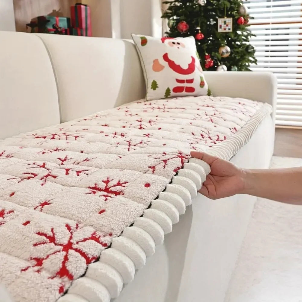 Padded Christmas Sofa Cushion Quilted Winter Pattern 2