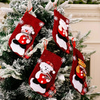 Christmas Stocking Set 3 or 4 Pieces Santa Snowman Reindeer Festive Decor 5