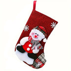 Christmas Stocking Set 3 or 4 Pieces Santa Snowman Reindeer Festive Decor 3