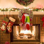 Christmas Wreath - Unique Rag Thumb Bones Design for Front Door Decor 2