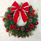 Christmas Wreath 45cm - Durable Americana Style Door & Wall Decor 7