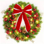 Christmas Wreath 45cm - Durable Americana Style Door & Wall Decor 8