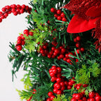 Christmas Wreath with LED Lantern, Greenery and Decorative Ornaments 3